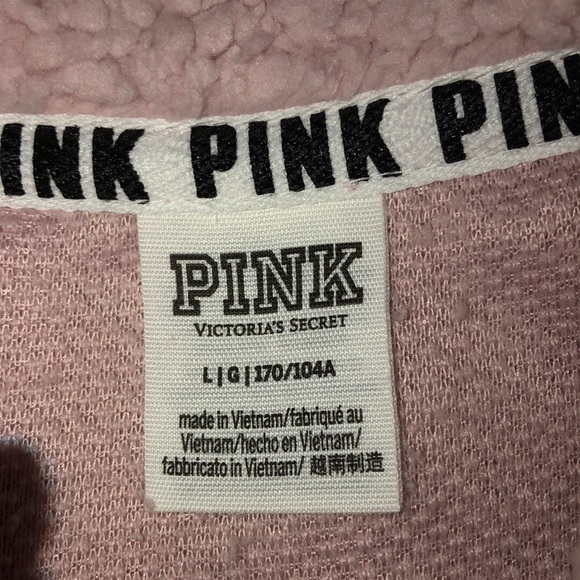 Brand new never worn PINK SHERPA JACKET SIZE Large - Picture 2 of 3